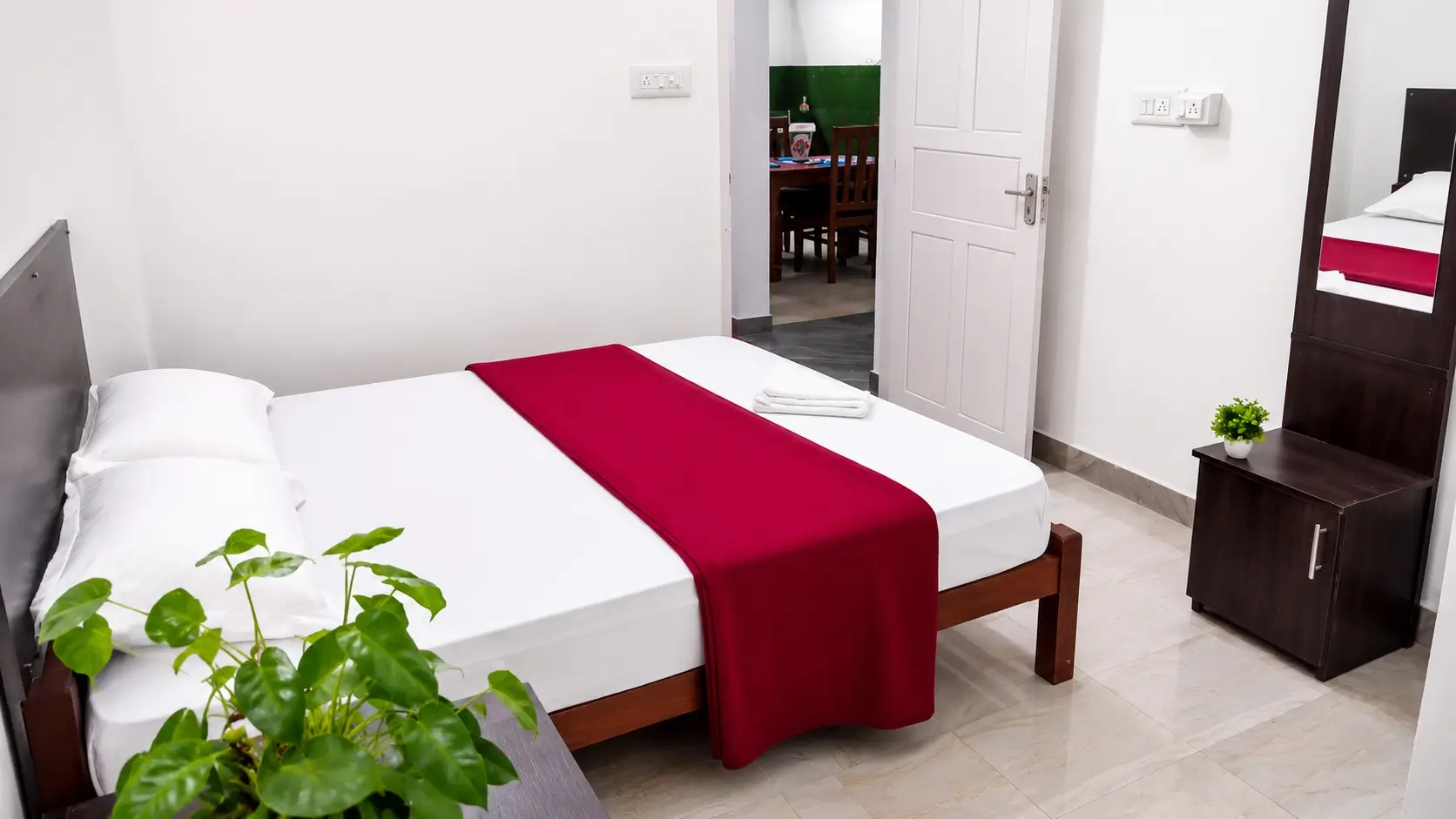 Misty Garden Homestay full 2-room enclave view with living room and kitchen access in Fort Kochi